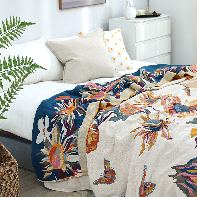 Simple Cotton Blanket Muslin G - Muslin Cotton Bedspread 评论和价格