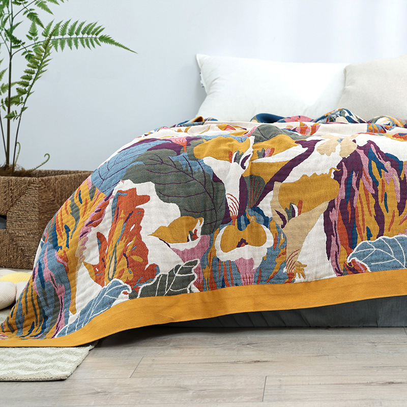 Simple Cotton Blanket Muslin G - Muslin Cotton Bedspread 评论和价格