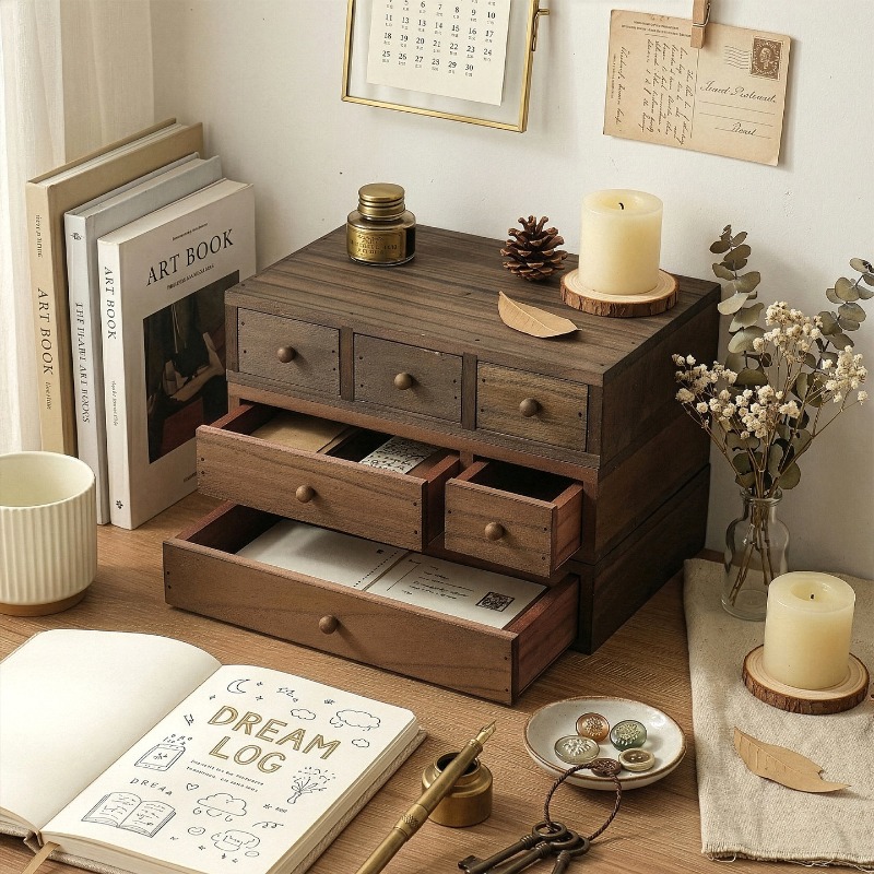 Wooden Desktop Storage Box Mon - Storage & Organization 评论和价格