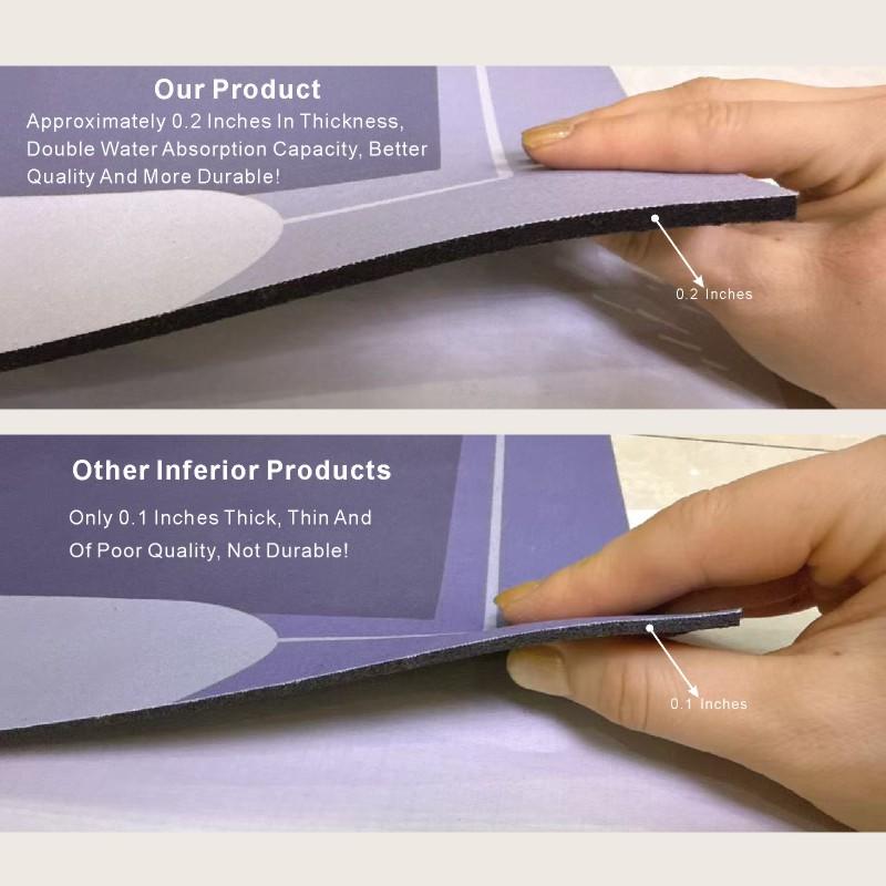 3-Piece Bathroom Mat Set Thick - Quick Dry Diatomite Bath Mat 评论和价格