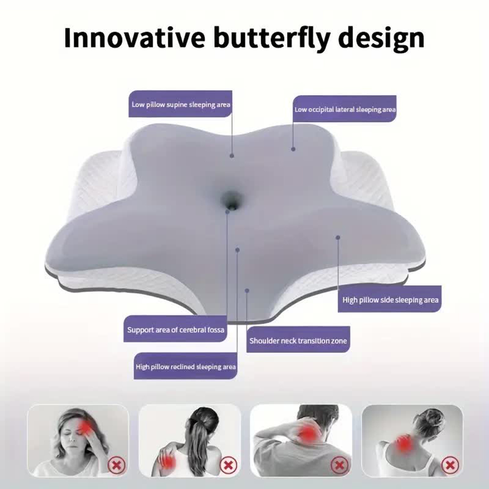 Memory Foam Pillows Butterfly  - Anti Snore Contour Pillow 评论和价格